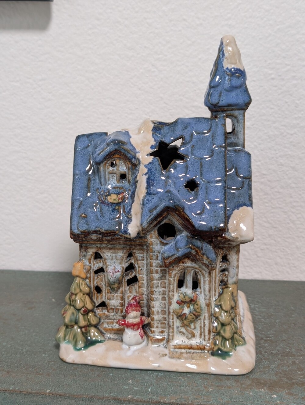 Charming Ceramic Church Tea Light Candle Holder Luminary Seasonal Winter Kohls